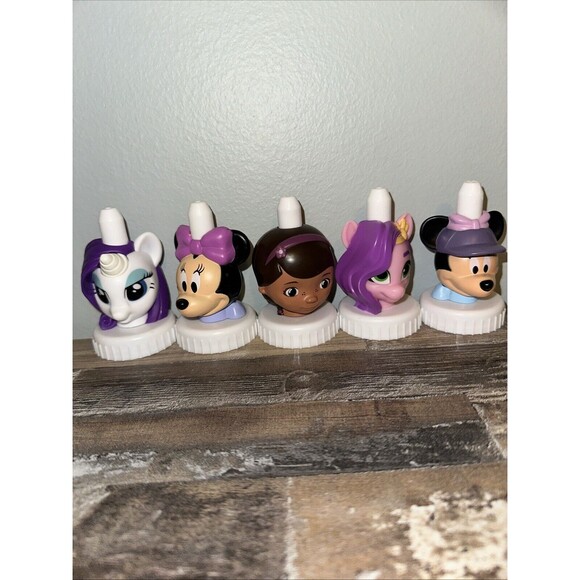 Good 2 Grow Lot Of 5 Collectible Juice Bottle Toppers Disney Doc Mcstuffins - Picture 1 of 5